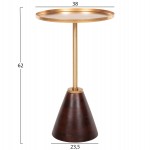 ΒΟΗΘΗΤΙΚΟ ΤΡΑΠΕΖΑΚΙ KAPPUR HM9726 ΞΥΛΟ MANGO ΣΕ ΚΑΡΥΔΙ-ΜΕΤΑΛΛΟ ΧΡΥΣΟ Φ38x62Υεκ