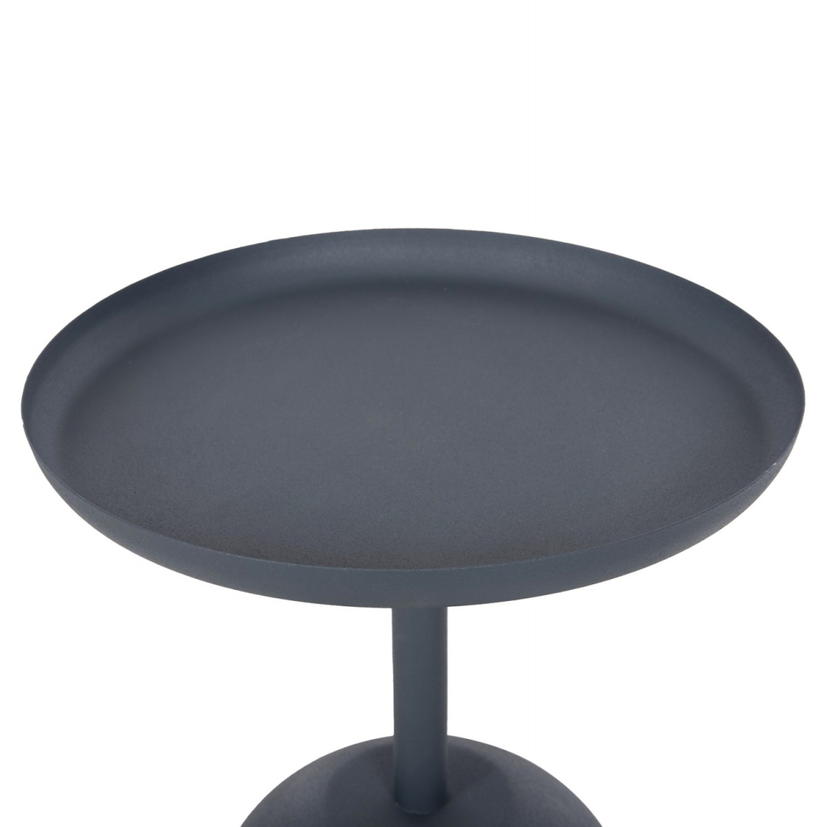 ΤΡΑΠΕΖΙ ΒΟΗΘΗΤΙΚΟ ΣΤΡΟΓΓΥΛΟ DELBEL HM4261.05 ΜΕΤΑΛΛΟ ΜΠΛΕ ΣΚΟΥΡΟ Φ39,5x53,5Υ εκ.