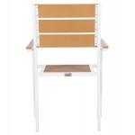 ΠΟΛΥΘΡΟΝΑ ΑΛΟΥΜΙΝΙΟΥ SAGA HM5981.01 ΛΕΥΚΗ-POLYWOOD ΣΕ ΦΥΣΙΚΟ 55x55x86Υεκ.