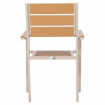 ΠΟΛΥΘΡΟΝΑ ΑΛΟΥΜΙΝΙΟΥ SAGA HM5981.04 ΣΑΜΠΑΝΙ-POLYWOOD ΣΕ ΦΥΣΙΚΟ 55x55x86Υεκ.