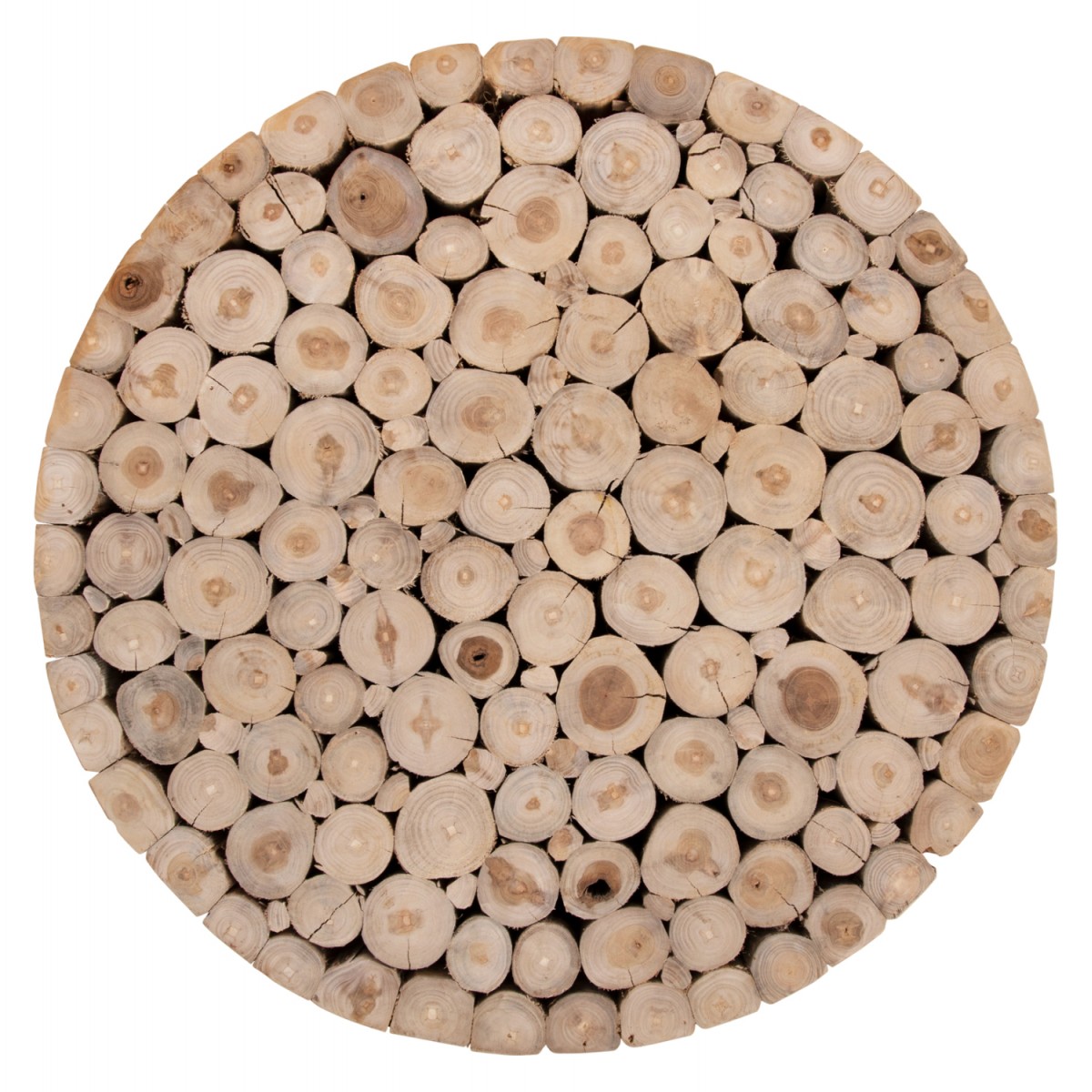 ΤΡΑΠΕΖΙ ΣΑΛΟΝΙΟΥ HM9804 ΞΥΛΟ ΤΕΑΚ ΣΕ ΦΥΣΙΚΟ Φ80x46Yεκ.