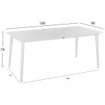 ΤΡΑΠΕΖΙ ΑΛΟΥΜΙΝΙΟΥ ΟΡΘΟΓΩΝΙΟ JEROM HM6058.01 ΛΕΥΚΟ 180X90X74Υεκ.