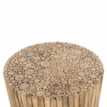 ΤΡΑΠΕΖΙ ΣΑΛΟΝΙΟΥ ΣΤΡΟΓΓΥΛΟ COOTER HM9863 ΚΛΑΔΙΑ TEAK-ΦΥΣΙΚΟ Φ80x50Υεκ.