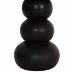 ΒΟΗΘΗΤΙΚΟ ΤΡΑΠΕΖΑΚΙ ΣΤΡΟΓΓΥΛΟ JACKY HM9890 SUAR ΞΥΛΟ ΦΥΣΙΚΟ & ΜΑΥΡΟ Φ40x45,5Υεκ.