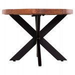 ΤΡΑΠΕΖΙ ΣΑΛΟΝΙΟΥ ΟΒΑΛ MONTANA SUPERIOR HM9906 ΞΥΛΟ ΑΚΑΚΙΑΣ-ΜΕΤΑΛΛΟ 120x61x45Υεκ.