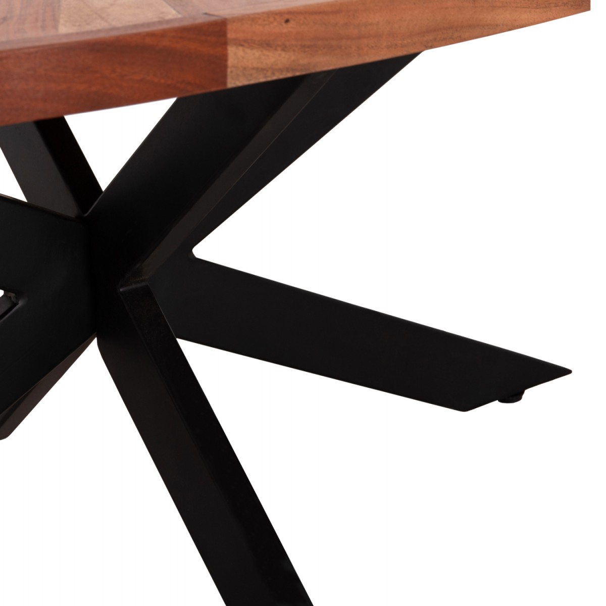 ΤΡΑΠΕΖΙ ΣΑΛΟΝΙΟΥ ΟΒΑΛ MONTANA SUPERIOR HM9906 ΞΥΛΟ ΑΚΑΚΙΑΣ-ΜΕΤΑΛΛΟ 120x61x45Υεκ.