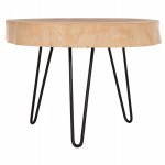 ΤΡΑΠΕΖΙ ΣΑΛΟΝΙΟΥ SERVON HM9912 SUAR ΞΥΛΟ ΦΥΣΙΚΟ-ΜΕΤΑΛ.ΠΟΔΙΑ ΜΑΥΡΑ 76x67x44Υεκ.