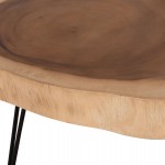 ΤΡΑΠΕΖΙ ΣΑΛΟΝΙΟΥ SERVON HM9912 SUAR ΞΥΛΟ ΦΥΣΙΚΟ-ΜΕΤΑΛ.ΠΟΔΙΑ ΜΑΥΡΑ 76x67x44Υεκ.