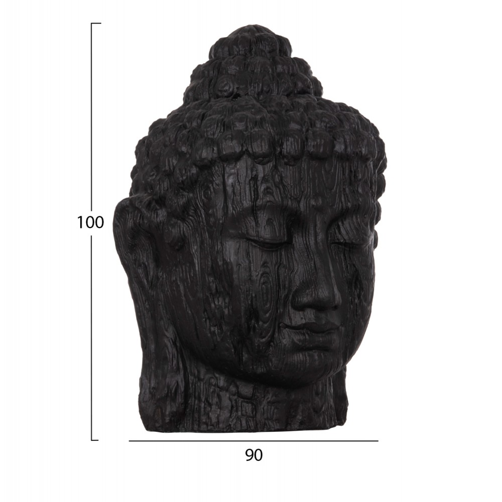 ΔΙΑΚΟΣΜΗΤΙΚΟ ΔΑΠΕΔΟΥ XXL ΚΕΦΑΛΙ ΒΟΥΔΑ HM4385.01 ΓΥΨΟΣ ΣΕ ΜΑΥΡΟ 90x90x100Υεκ.