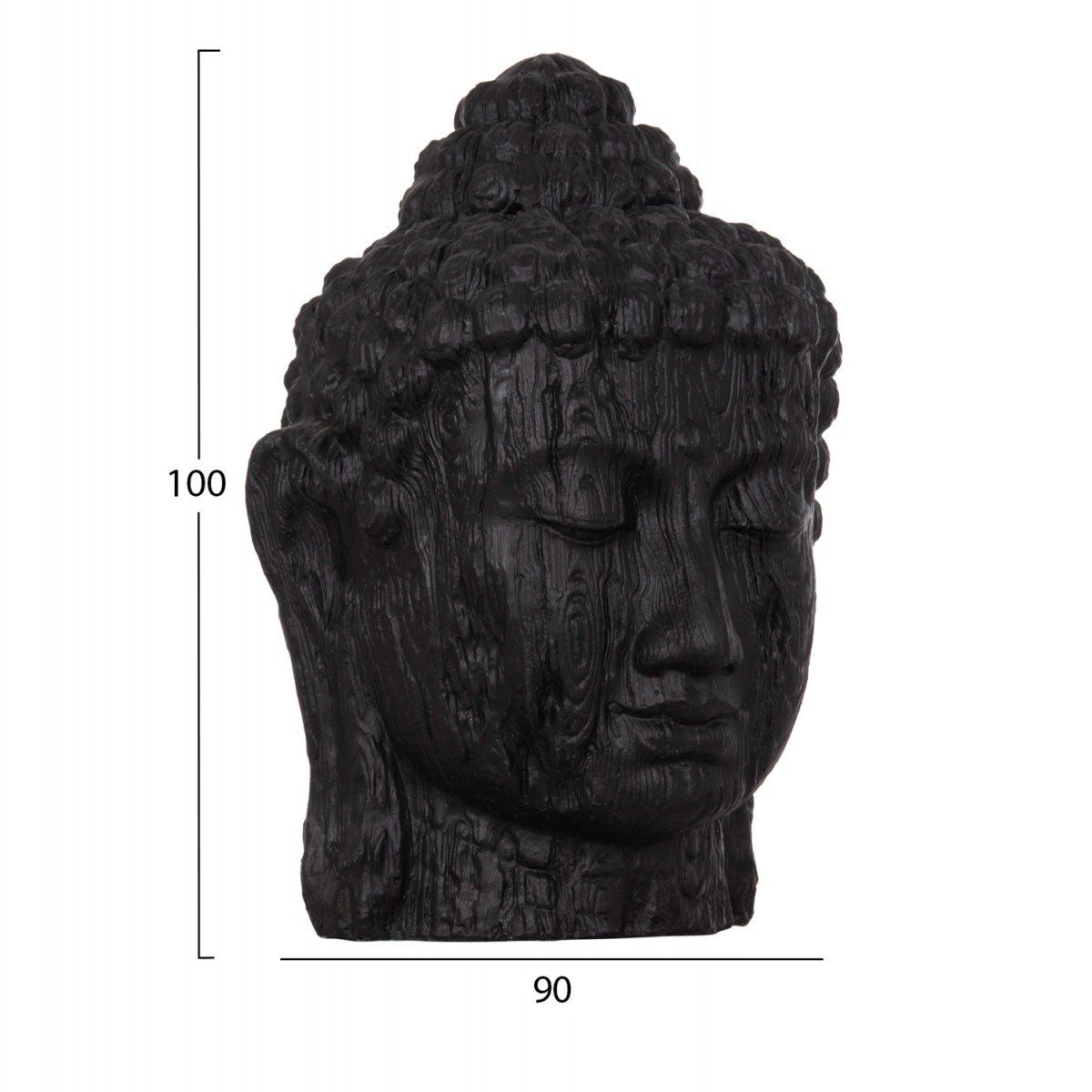 ΔΙΑΚΟΣΜΗΤΙΚΟ ΔΑΠΕΔΟΥ XXL ΚΕΦΑΛΙ ΒΟΥΔΑ HM4385.01 ΓΥΨΟΣ ΣΕ ΜΑΥΡΟ 90x90x100Υεκ.