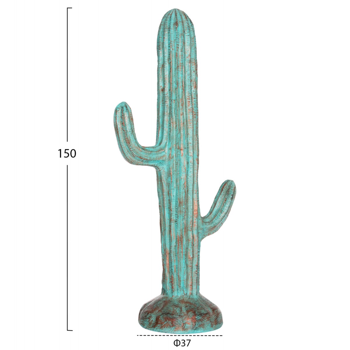 ΔΙΑΚΟΣΜΗΤΙΚΟΣ ΚΑΚΤΟΣ ΔΑΠΕΔΟΥ CACTUS HM4386.03L ΓΥΨΟΣ ΣΕ ΤΙΡΚΟΥΑΖ 63x37x150Υεκ.