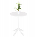 ΤΡΑΠΕΖΙ ΠΟΛΥΠΡΟΠΥΛΕΝΙΟΥ ΣΤΡΟΓΓΥΛΟ TERRIN HM6124.11 ΛΕΥΚΟ Φ61x77Υεκ.