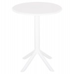 ΤΡΑΠΕΖΙ ΠΟΛΥΠΡΟΠΥΛΕΝΙΟΥ ΣΤΡΟΓΓΥΛΟ TERRIN HM6124.11 ΛΕΥΚΟ Φ61x77Υεκ.