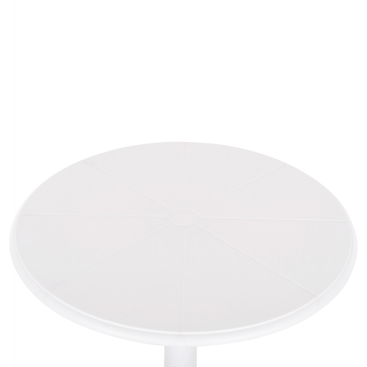 ΤΡΑΠΕΖΙ ΠΟΛΥΠΡΟΠΥΛΕΝΙΟΥ ΣΤΡΟΓΓΥΛΟ TERRIN HM6124.11 ΛΕΥΚΟ Φ61x77Υεκ.