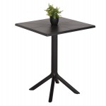 ΤΡΑΠΕΖΙ ΠΟΛΥΠΡΟΠΥΛΕΝΙΟΥ ΤΕΤΡΑΓΩΝΟ TERRIN HM6125.12 ΜΑΥΡΟ 60,5x60,5x76,5Υεκ.