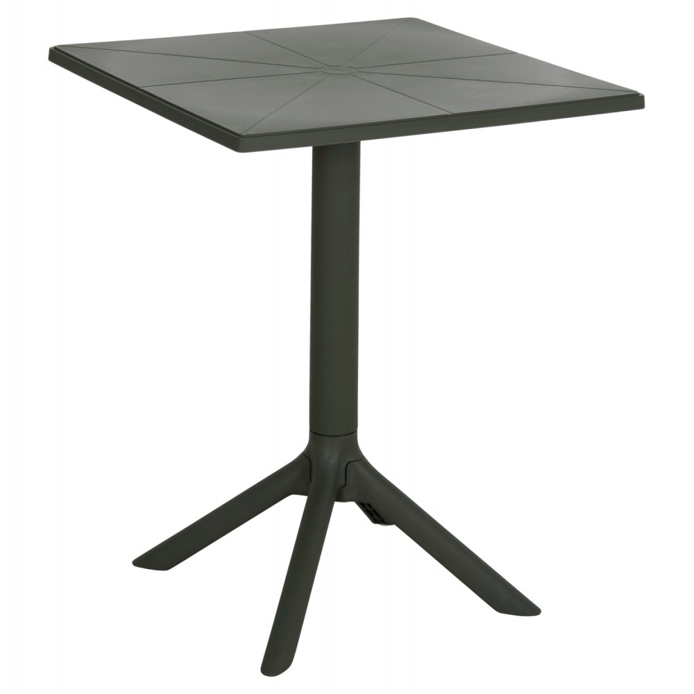 ΤΡΑΠΕΖΙ ΠΟΛΥΠΡΟΠΥΛΕΝΙΟΥ ΤΕΤΡΑΓΩΝΟ TERRIN HM6125.15 DARK OLIVE 60x60x75Υεκ.