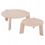 ΣΕΤ 2ΤΜΧ ΤΡΑΠΕΖΙΑ ΣΑΛΟΝΙΟΥ EQUIL HM9943.01 MDF ΜΕ ΜΕΛΑΜΙΝΗ-ΦΥΣΙΚΟ 66x66εκ + 87x87εκ