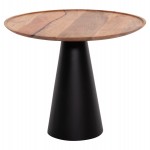 ΤΡΑΠΕΖΙA ΣΑΛΟΝΙΟΥ 2ΤΜΧ RIFF HM9997 ΞΥΛΟ MANGO-ΜΕΤΑΛΛΙΚΕΣ ΒΑΣΕΙΣ Φ60 & Φ40 εκ.