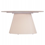 ΤΡΑΠΕΖΙ ΣΑΛΟΝΙΟΥ DUNCAN HM18022.02 ΚΕΡΑΜΙΚΟ TOP-MDF ΒΑΣΗ-ΚΡΕΜ ΛΕΥΚΟ Φ80x41Υεκ.