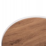 ΤΡΑΠΕΖΑΚΙ ΒΟΗΘΗΤΙΚΟ DENTON HM18023.02 MDF TOP ΦΥΣΙΚΟ ΞΥΛΟΥ-ΒΑΣΗ ΛΕΥΚΗ Φ45x51,5Υεκ.