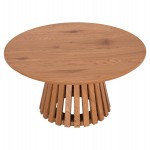 ΤΡΑΠΕΖΙ ΣΑΛΟΝΙΟΥ TALBERT HM18024 MDF ΣΕ ΑΝΟΙΧΤΟ ΦΥΣΙΚΟ ΞΥΛΟΥ Φ80x40,5Υεκ.