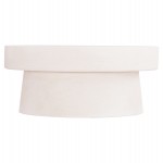 ΤΡΑΠΕΖΙ ΣΑΛΟΝΙΟΥ ΣΤΡΟΓΓΥΛΟ ΣΕΙΡΑ SANTORINI HM18050 MDF ΣΕ ΥΠΟΛΕΥΚΟ ΧΡΩΜΑ Φ80x35Υεκ.