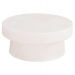 ΤΡΑΠΕΖΙ ΣΑΛΟΝΙΟΥ ΣΤΡΟΓΓΥΛΟ ΣΕΙΡΑ SANTORINI HM18050 MDF ΣΕ ΥΠΟΛΕΥΚΟ ΧΡΩΜΑ Φ80x35Υεκ.