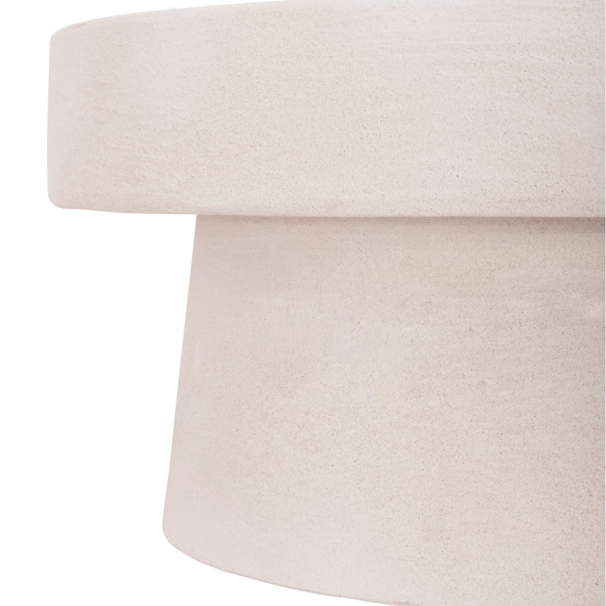 ΤΡΑΠΕΖΙ ΣΑΛΟΝΙΟΥ ΣΤΡΟΓΓΥΛΟ ΣΕΙΡΑ SANTORINI HM18050 MDF ΣΕ ΥΠΟΛΕΥΚΟ ΧΡΩΜΑ Φ80x35Υεκ.