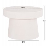 ΤΡΑΠΕΖΙ ΣΑΛΟΝΙΟΥ ΣΤΡΟΓΓΥΛΟ ΣΕΙΡΑ SANTORINI HM18051 MDF ΣΕ ΥΠΟΛΕΥΚΟ ΧΡΩΜΑ Φ60x42,5Υεκ.