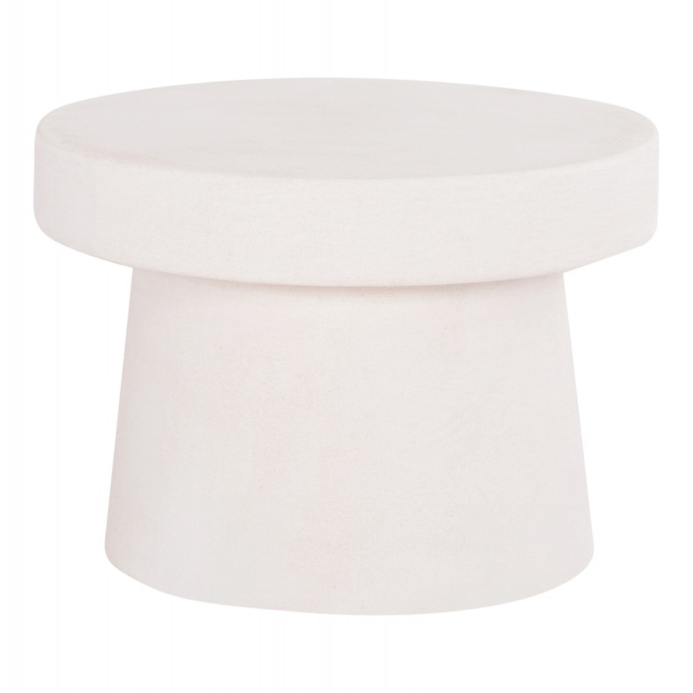 ΤΡΑΠΕΖΙ ΣΑΛΟΝΙΟΥ ΣΤΡΟΓΓΥΛΟ ΣΕΙΡΑ SANTORINI HM18051 MDF ΣΕ ΥΠΟΛΕΥΚΟ ΧΡΩΜΑ Φ60x42,5Υεκ.