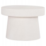 ΤΡΑΠΕΖΙ ΣΑΛΟΝΙΟΥ ΣΤΡΟΓΓΥΛΟ ΣΕΙΡΑ SANTORINI HM18051 MDF ΣΕ ΥΠΟΛΕΥΚΟ ΧΡΩΜΑ Φ60x42,5Υεκ.