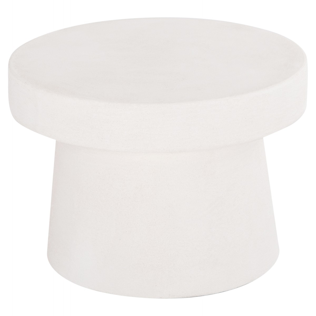 ΤΡΑΠΕΖΙ ΣΑΛΟΝΙΟΥ ΣΤΡΟΓΓΥΛΟ ΣΕΙΡΑ SANTORINI HM18051 MDF ΣΕ ΥΠΟΛΕΥΚΟ ΧΡΩΜΑ Φ60x42,5Υεκ.