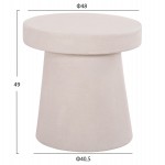 ΤΡΑΠΕΖΙ ΣΑΛΟΝΙΟΥ ΣΤΡΟΓΓΥΛΟ ΣΕΙΡΑ SANTORINI HM18052 MDF ΣΕ ΥΠΟΛΕΥΚΟ ΧΡΩΜΑ Φ48x49Υεκ.