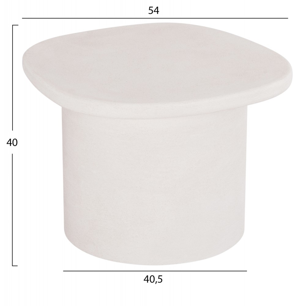 ΤΡΑΠΕΖΙ ΣΑΛΟΝΙΟΥ ΟΒΑΛ ΣΕΙΡΑ SANTORINI HM18054 MDF ΣΕ ΥΠΟΛΕΥΚΟ ΧΡΩΜΑ 54x54,5x40Υεκ