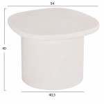 ΤΡΑΠΕΖΙ ΣΑΛΟΝΙΟΥ ΟΒΑΛ ΣΕΙΡΑ SANTORINI HM18054 MDF ΣΕ ΥΠΟΛΕΥΚΟ ΧΡΩΜΑ 54x54,5x40Υεκ