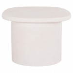 ΤΡΑΠΕΖΙ ΣΑΛΟΝΙΟΥ ΟΒΑΛ ΣΕΙΡΑ SANTORINI HM18054 MDF ΣΕ ΥΠΟΛΕΥΚΟ ΧΡΩΜΑ 54x54,5x40Υεκ