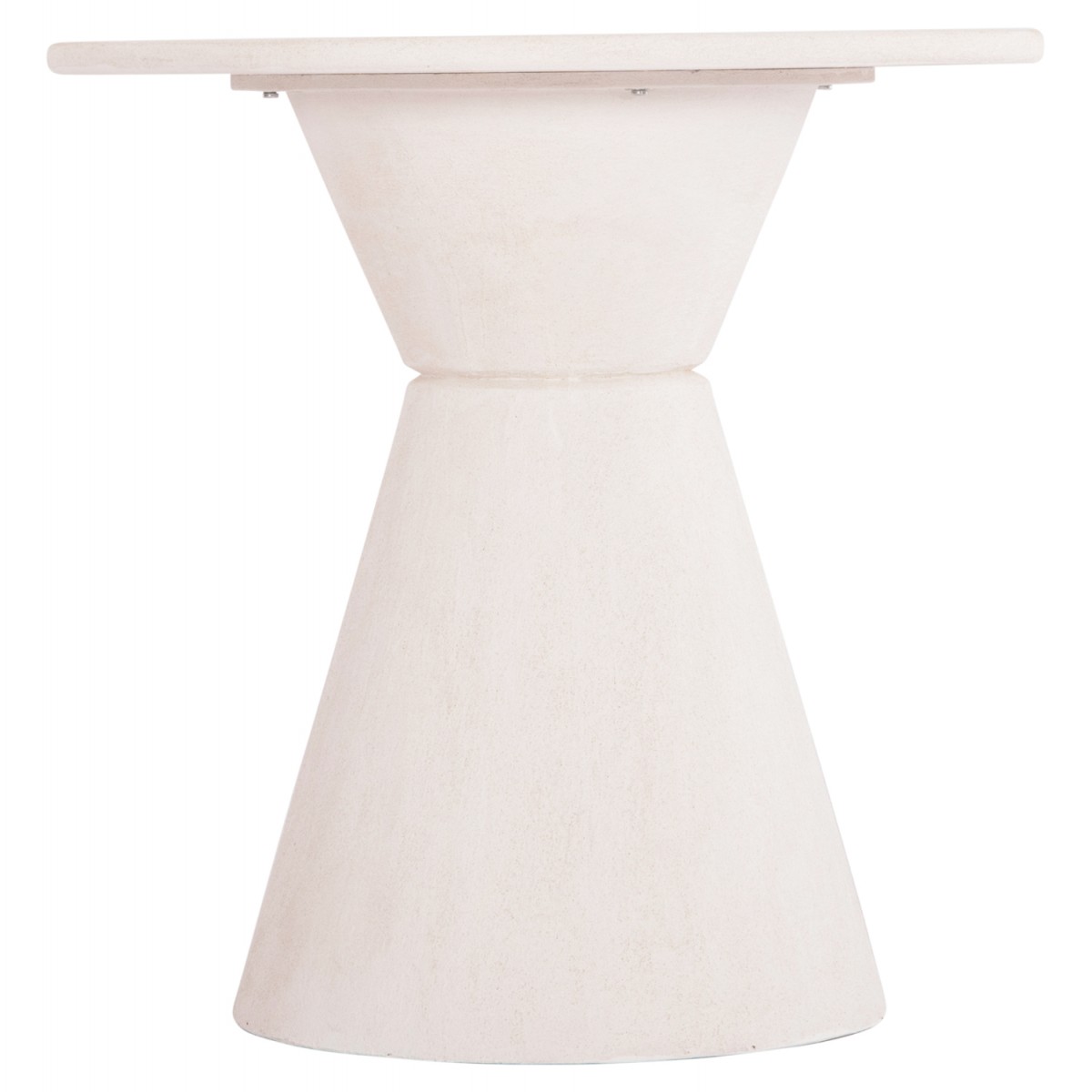 ΤΡΑΠΕΖΙ ΤΡΑΠΕΖΑΡΙΑΣ ΣΤΡΟΓΓΥΛΟ ΣΕΙΡΑ SANTORINI HM18055 MDF ΥΠΟΛΕΥΚΟ ΧΡΩΜΑ Φ77x76Υεκ.