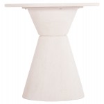 ΤΡΑΠΕΖΙ ΤΡΑΠΕΖΑΡΙΑΣ ΣΤΡΟΓΓΥΛΟ ΣΕΙΡΑ SANTORINI HM18055 MDF ΥΠΟΛΕΥΚΟ ΧΡΩΜΑ Φ77x76Υεκ.