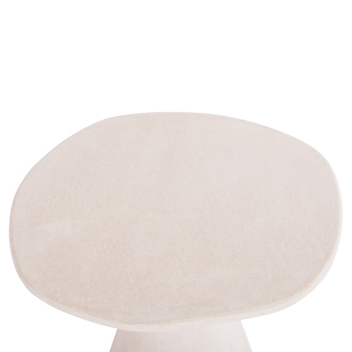 ΤΡΑΠΕΖΙ ΤΡΑΠΕΖΑΡΙΑΣ ΣΤΡΟΓΓΥΛΟ ΣΕΙΡΑ SANTORINI HM18055 MDF ΥΠΟΛΕΥΚΟ ΧΡΩΜΑ Φ77x76Υεκ.