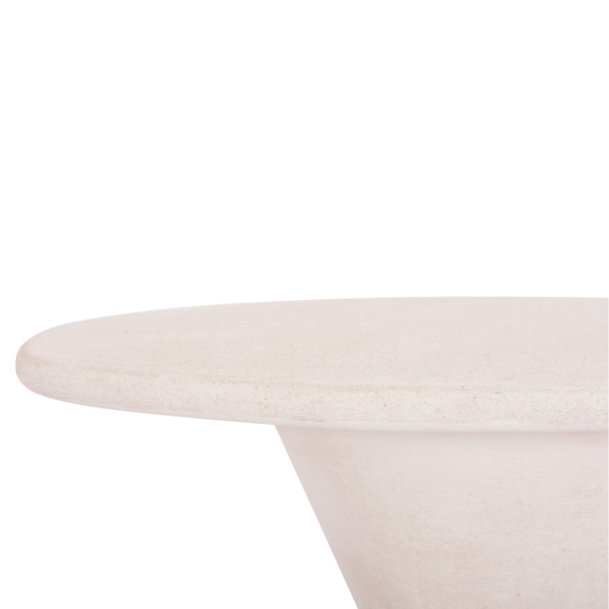 ΤΡΑΠΕΖΙ ΤΡΑΠΕΖΑΡΙΑΣ ΣΤΡΟΓΓΥΛΟ ΣΕΙΡΑ SANTORINI HM18055 MDF ΥΠΟΛΕΥΚΟ ΧΡΩΜΑ Φ77x76Υεκ.