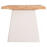 ΤΡΑΠΕΖΙ ΣΕΙΡΑ SANTORINI HM18042 ΤΟΠ ΞΥΛΟ ΕΛΑΤΟΥ-ΠΟΔΙΑ MDF ΥΠΟΛΕΥΚΑ 179x90x75Υεκ.