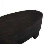 ΤΡΑΠΕΖΙ ΣΑΛΟΝΙΟΥ ΟΒΑΛ ΣΕΙΡΑ SANTORINI HM18066 MDF ΣΕ ΜΑΥΡΟ ΧΡΩΜΑ 100x60x33Υεκ.