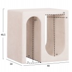 ΤΡΑΠΕΖΙ ΣΑΛΟΝΙΟΥ ΣΕΙΡΑ SANTORINI HM18070 MDF ΣΕ ΥΠΟΛΕΥΚΟ ΧΡΩΜΑ 48x38x48,5Υεκ.