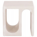 ΤΡΑΠΕΖΙ ΣΑΛΟΝΙΟΥ ΣΕΙΡΑ SANTORINI HM18070 MDF ΣΕ ΥΠΟΛΕΥΚΟ ΧΡΩΜΑ 48x38x48,5Υεκ.