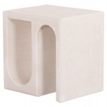 ΤΡΑΠΕΖΙ ΣΑΛΟΝΙΟΥ ΣΕΙΡΑ SANTORINI HM18070 MDF ΣΕ ΥΠΟΛΕΥΚΟ ΧΡΩΜΑ 48x38x48,5Υεκ.