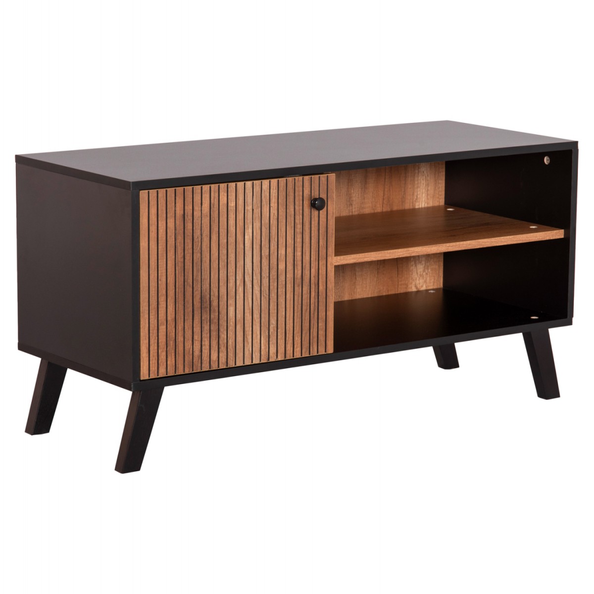 ΕΠΙΠΛΟ ΤΗΛΕΟΡΑΣΗΣ ΜΕΛΑΜΙΝΗΣ KRUDEN HM9443.11 ΜΑΥΡΟ-ΦΥΣΙΚΟ 100x40x51Υεκ.