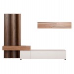 ΣΥΝΘΕΣΗ ΤΗΛΕΟΡΑΣΗΣ DORT HM18076.01 ΜΕΛΑΜΙΝΗ ΣΕ ΣΟΝΑΜΑ-ΛΕΥΚΟ 249.5x42.2x199.5Υεκ