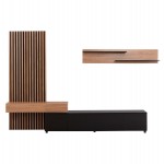 ΣΥΝΘΕΣΗ ΤΗΛΕΟΡΑΣΗΣ DORT HM18076.02 ΜΕΛΑΜΙΝΗ ΣΕ ΣΟΝΑΜΑ-ΣΚΟΥΡΟ ΓΚΡΙ 249.5x42.2x199.5Υεκ