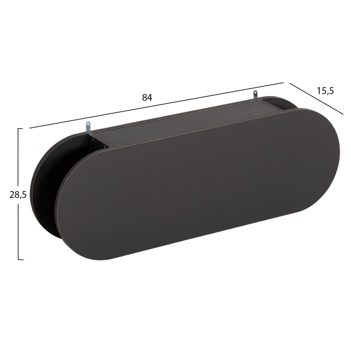 ΚΡΕΜΑΣΤΡΑ ΕΙΣΟΔΟΥ & ΚΛΕΙΣΤΟ ΡΑΦΙ STOR HM18078.03 ΜΕΛΑΜΙΝΗ ΣΚΟΥΡΟ ΓΚΡΙ 84x15.5x28.5Υεκ