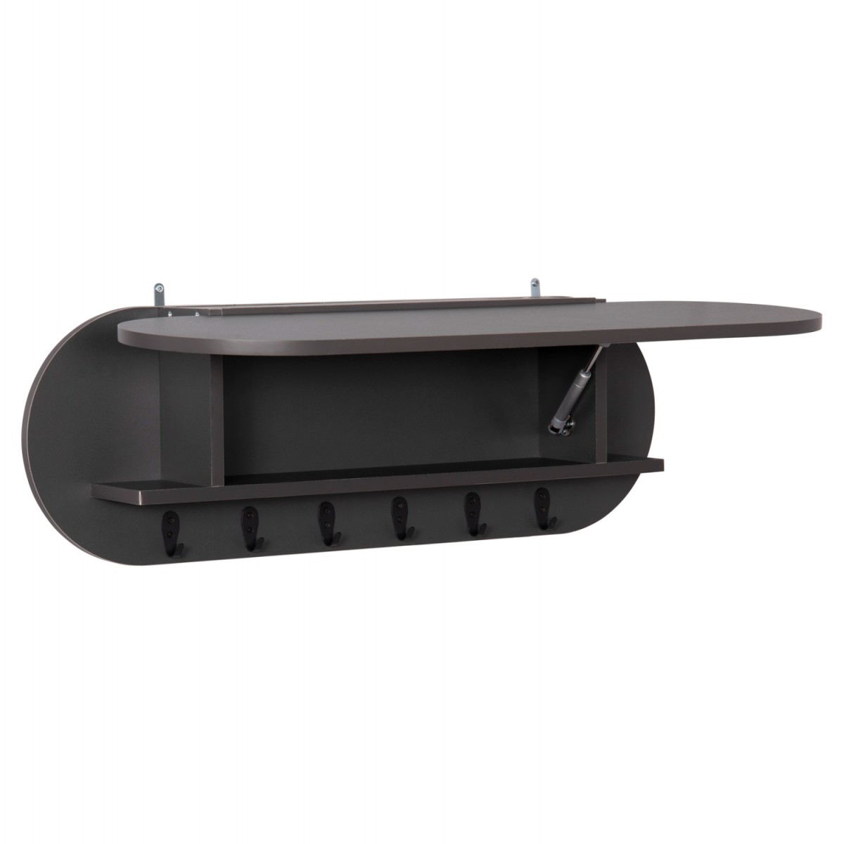 ΚΡΕΜΑΣΤΡΑ ΕΙΣΟΔΟΥ & ΚΛΕΙΣΤΟ ΡΑΦΙ STOR HM18078.03 ΜΕΛΑΜΙΝΗ ΣΚΟΥΡΟ ΓΚΡΙ 84x15.5x28.5Υεκ